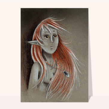 Elfe myst&eacute;rieuse aux cheveux flamboyants