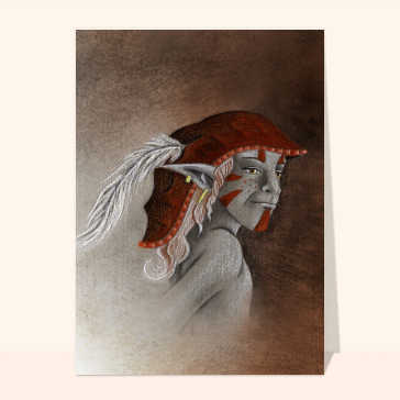 Elfe au sourire myst&eacute;rieux et color&eacute;