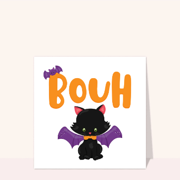 Bouh ! Chat noir aux ailes de chauve-souris