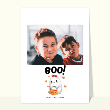 Boo ! Fant&ocirc;me mignon et joyeux pour Halloween