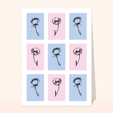 Fleurs stylis&eacute;es pour un hommage &eacute;l&eacute;gant