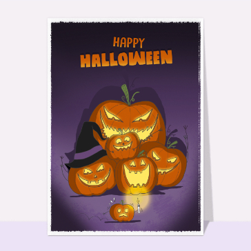 Montagne de citrouilles lumineuses Halloween