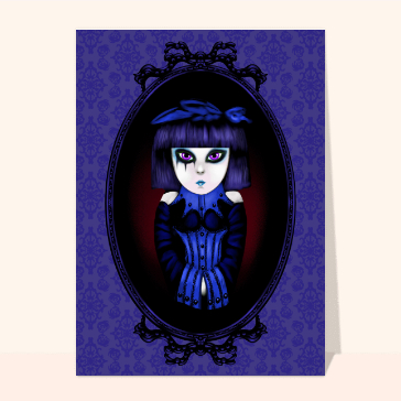 Fille gothique aux yeux myst&eacute;rieux