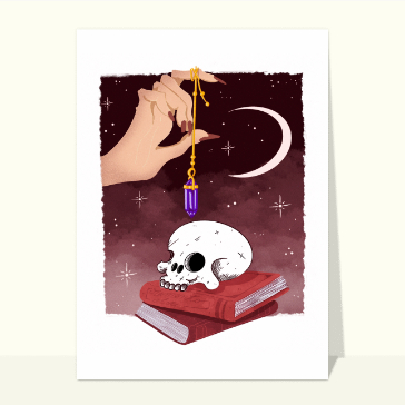 Cr&acirc;ne enchanteur sous la lune d'Halloween