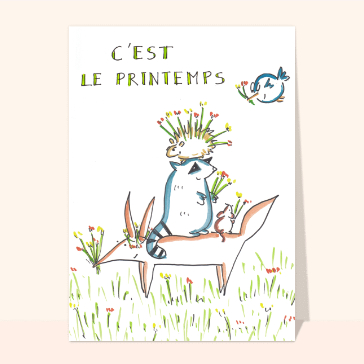 Des animaux heureux au printemps