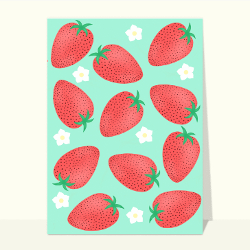 Fraises juteuses et fleurs d&eacute;licates en &eacute;t&eacute;