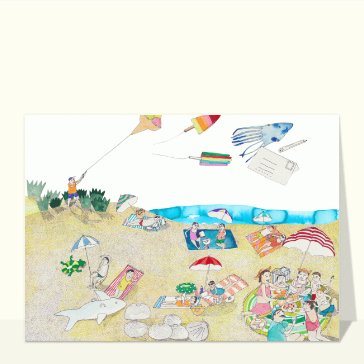 Journ&eacute;e ensoleill&eacute;e sur la plage d'&eacute;t&eacute;