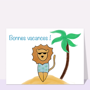 Lion en maillot pour des vacances d'&eacute;t&eacute;