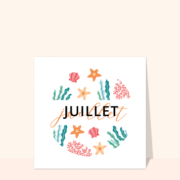 Juillet en &eacute;t&eacute; avec &eacute;toiles de mer et coraux