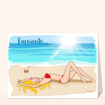 Farniente sur la plage sous le ciel bleu