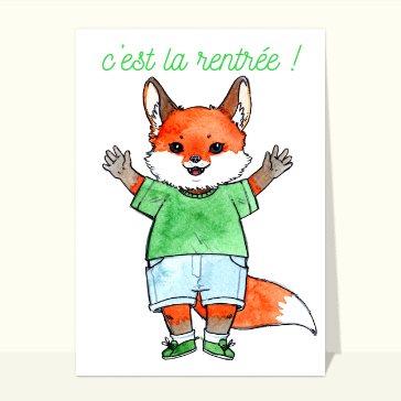 C'est la rentr&eacute;e avec un renard joyeux !