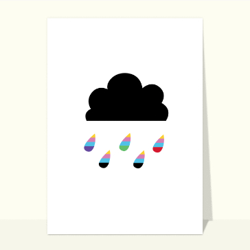 Pluie color&eacute;e sous un nuage myst&eacute;rieux