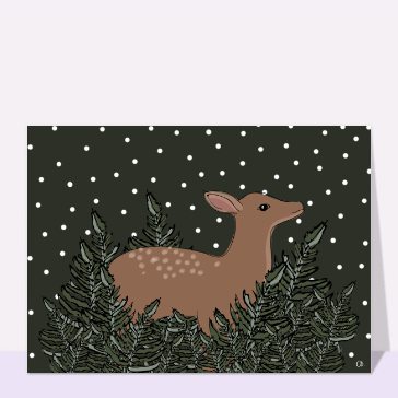 Biche curieuse au c&oelig;ur des foug&egrave;res