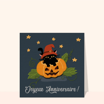 Joyeux anniversaire avec un chat magique