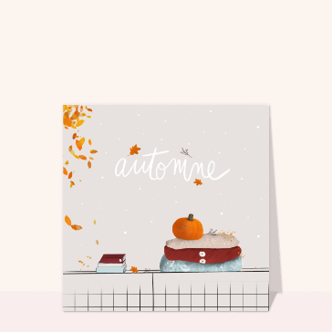 Automne color&eacute; avec citrouille et livres