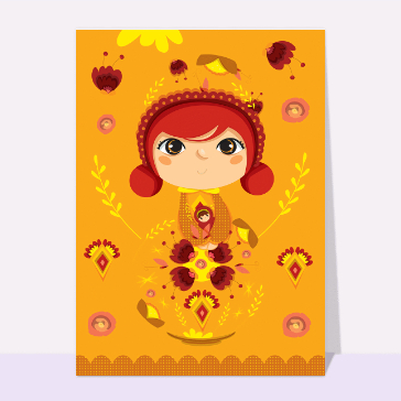 F&ecirc;te de l'automne avec la petite poup&eacute;e