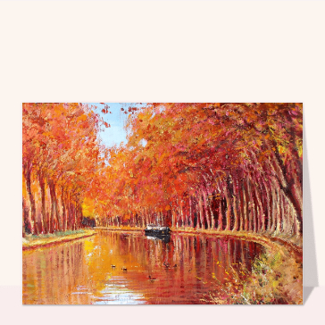 Reflets dor&eacute;s des arbres en automne