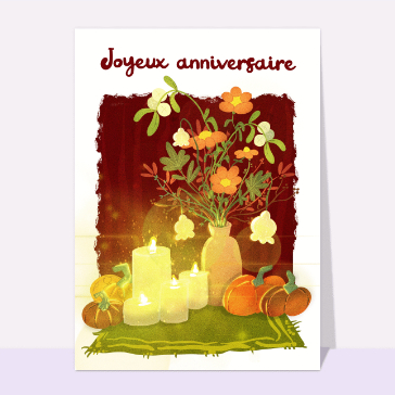 Joyeux anniversaire dans la lumi&egrave;re d'octobre