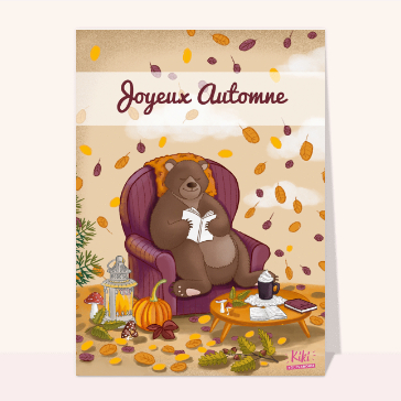Ours chaleureux au coeur de l'automne