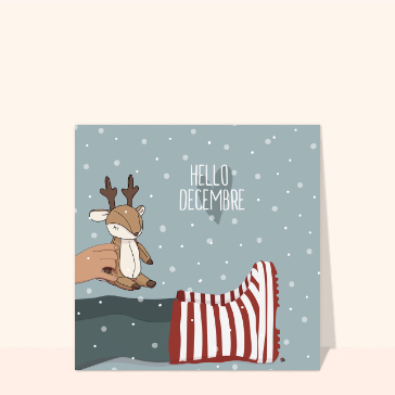 D&eacute;cembre f&eacute;erique avec un doux cerf