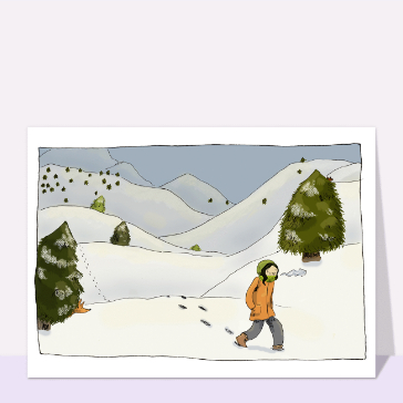 Promenade hivernale au coeur de la neige