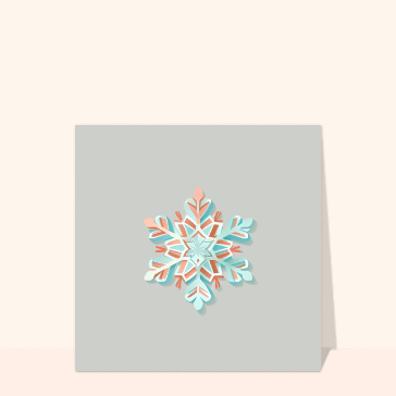 Flocon de neige color&eacute; et d&eacute;licat en hiver