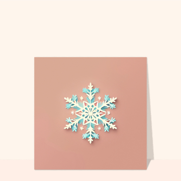 Flocon de neige &eacute;l&eacute;gant sur fond pastel