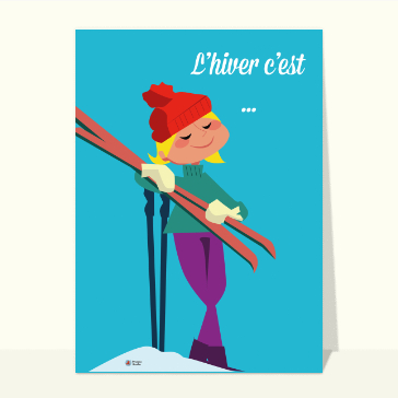 Hiver et sensations de ski en montagne