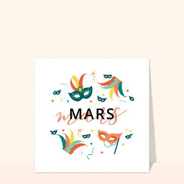 Masques color&eacute;s pour c&eacute;l&eacute;brer la f&ecirc;te de mars