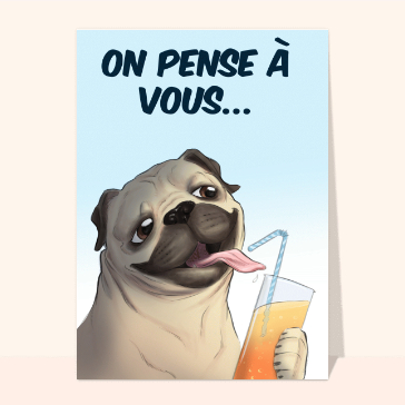Un adorable chien vous souhaite de bonnes vacances