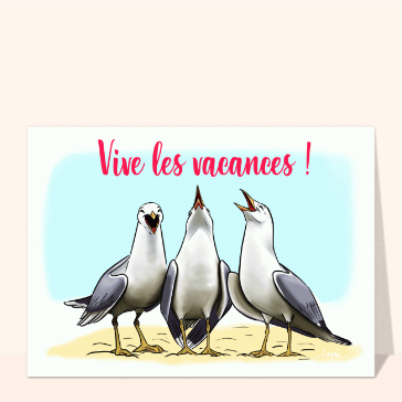 Mouettes joyeuses pour des vacances ensoleill&eacute;es