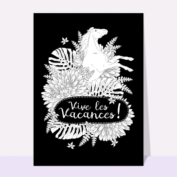Cheval en fleurs pour des vacances joyeuses