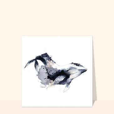 Baleine aquarelle pour des vacances sereines