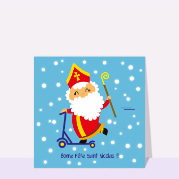 Saint Nicolas en trottinette festive