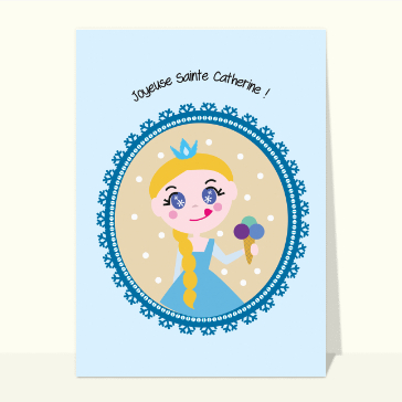 Jolie princesse avec glace pour Sainte Catherine