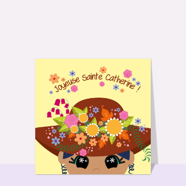 Chapeau fleuri en f&ecirc;te pour Sainte Catherine