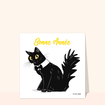 Chat &eacute;l&eacute;gant pour une ann&eacute;e 2026 joyeuse