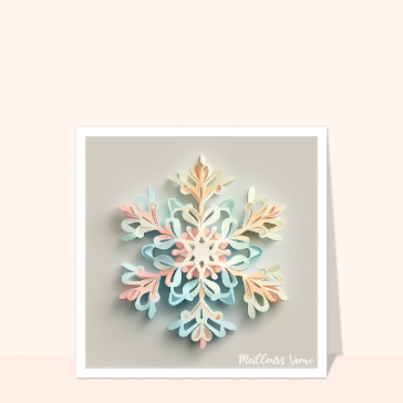 Flocon pastel d&eacute;licat pour une ann&eacute;e cr&eacute;ative