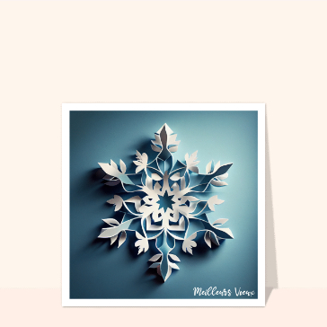 Flocon de neige artistique en relief pour 2026