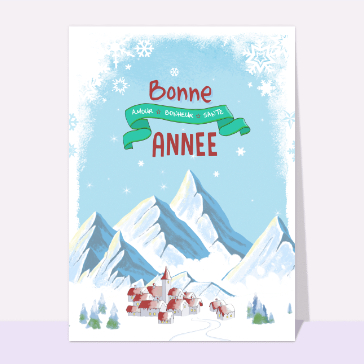 Bonne ann&eacute;e 2026 aux paysages enneig&eacute;s