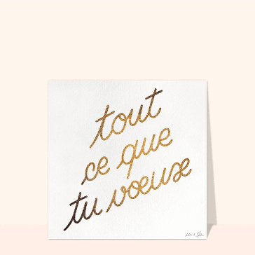 Tout ce que tu d&eacute;sires pour 2026