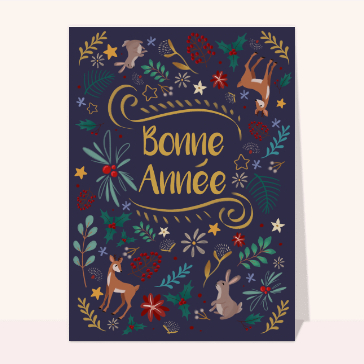 Animaux enchant&eacute;s pour une ann&eacute;e 2026 festive