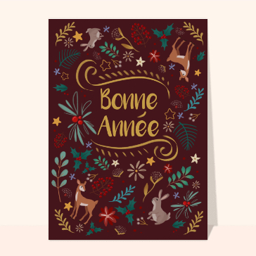 bonne ann&eacute;e 2026 avec des animaux joyeux