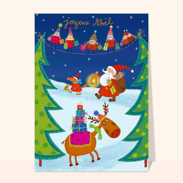 Le p&egrave;re No&euml;l et ses amis festifs