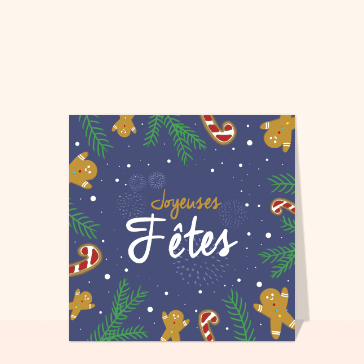 Gingerbread et cannes &agrave; sucre en f&ecirc;te