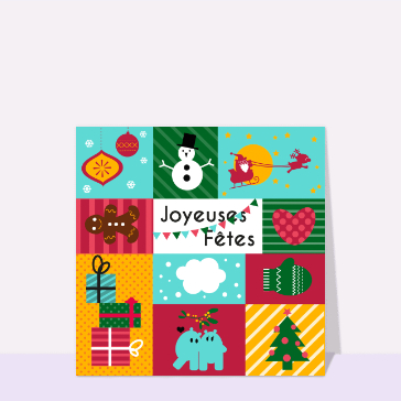 Joyeuses F&ecirc;tes avec des animaux festifs