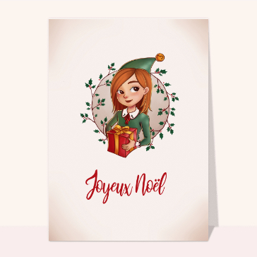 Joyeux No&euml;l avec une petite fille joyeuse