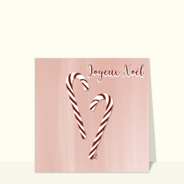 Joyeux No&euml;l avec cannes sucr&eacute;es festives
