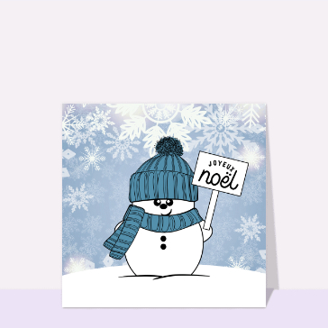 Bonhomme de neige joyeux pour un No&euml;l magique