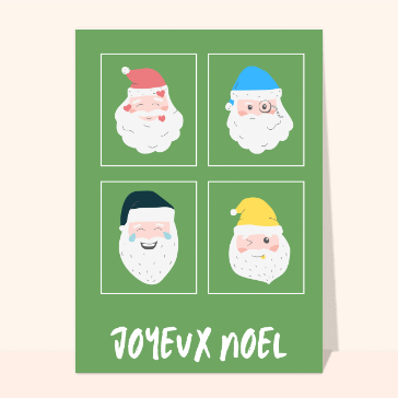 P&egrave;res No&euml;l amusants en couleurs festives